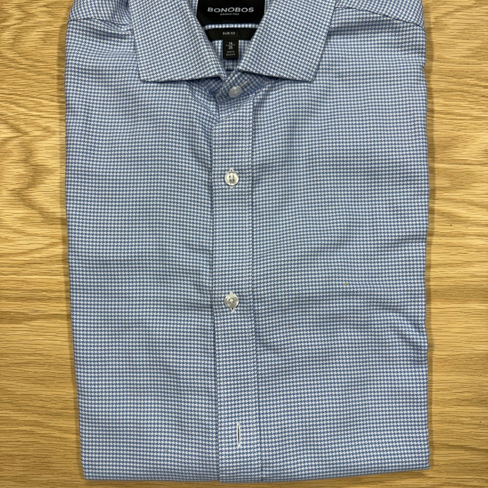 Bonobos Light Blue Micro-Check Dress Shirt